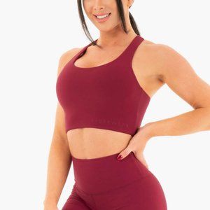 Ryderwear NKD Sports Bra Crop Top Berry Red Small